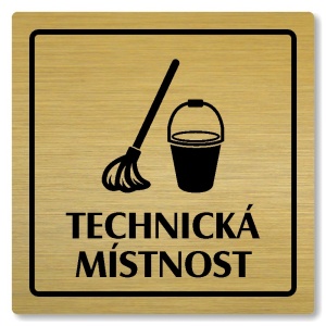 Technická místnost, 80x80mm, zlatá, Arizona